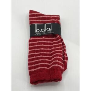 B.ELLA Women's Dark Red Scarlett Knit Cotton-Blend Pintelle Knee Socks SZ OS